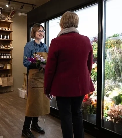 Customer at Florist