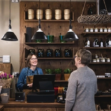 Customer at a store